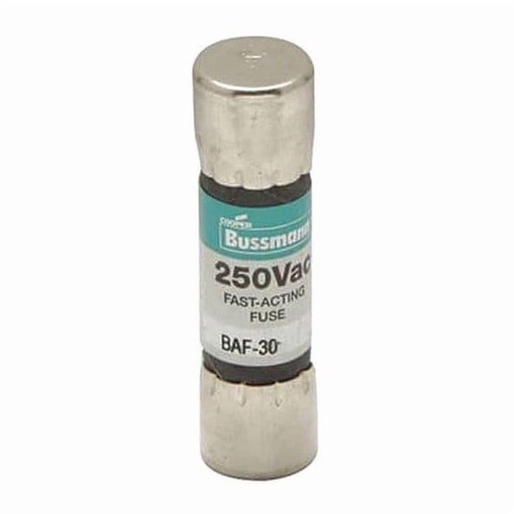 Midget Fuse, Fast-Acting, 30A, 250V AC, Non-Indicating, 10kA at 125V AC, 200A at 250V AC