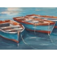 thumbnail image 2 of Harper, Ethan 24x19 Black Ornate Wood Framed with Double Matting Museum Art Print Titled - Tethered Row Boats II, 2 of 4