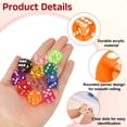 thumbnail image 3 of 100Pcs Translucent Polyhedral Dice 16mm Square Dice W Rounded Edge, Orange, 3 of 6