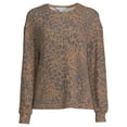 thumbnail image 4 of Time and Tru Women's Hacci Crew Neck Pullover, 4 of 5