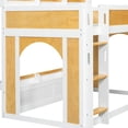 thumbnail image 4 of Noble House Thelma Twin over Twin Bunk Bed, Playhouse Design with Storage Shelves and Window, White and Natural, 4 of 9