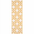 thumbnail image 4 of SAFAVIEH Dhurries Toria Geometric Wool Runner Rug, Ivory/Yellow, 2'6" x 8', 4 of 4