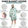 thumbnail image 5 of Wearable Oversized Blanket,Green Christmas Tree Pattern Wearable Blanket Hoodie for Adults,Cozy Hooded Blankets with Super Pockets,Super Warm Fuzzy Pullover for Women & Men, 5 of 6