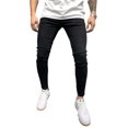 thumbnail image 2 of Men's Stretch Skinny Jeans, Super Comfy Slim Fit Straight Denim Pants for Daily Work Travel, 2 of 7