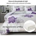 thumbnail image 3 of Floral Bohemian Comforter Queen Size,3Pcs Purple Flowers Bedding Set Adult(90"x90"), 3 of 6