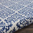 thumbnail image 6 of Nourison Grafix 8' x ROUND (8' Round) White/Blue Area Rug Vintage Transitional Damask by Nourison, 6 of 10