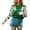Green, variant on NAYTOAO Women Leopard Print Long Sleeve Crew Neck Knit Pullover Sweater