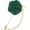 Dark Green, variant on Rose Brooch Pin Cloth Flower with Gold Leaf Brooch, Lapel for Men Wedding Accessories/Suit Tuxedo Corsage Party