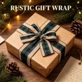 thumbnail image 6 of Clearance Under $1 Christmas Wired Ribbon, 1 Roll Burlap Plaid Holiday Ribbon, Blackish Green 6x457cm, DIY Bows Wreath Xmas Tree Decor, 6 of 7