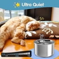 thumbnail image 2 of Cat Water Fountain, Stainless Steel 2L Pet Drinking Fountain, with Adjustable Water Flow Anti-Drying Scaling Dispenser, 2 of 5
