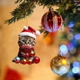thumbnail image 1 of Adornos para árbol de Navidad, adornos colgantes para árbol de Navidad, dinosaurio, lindo gato navideño, colgante decorativo para árbol de Navidad, casa de campo, decoración para exteriores e interior, 1 of 6
