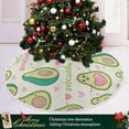 thumbnail image 6 of GZHJMY Avocado Christmas Tree Skirt Home Decoration Large Round Christmas Tree Skirt for Holiday Party Home Christmas Day Ornaments, 35.4", 6 of 6
