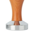 thumbnail image 7 of Practical Wooden Handle Coffee Tamper, Flat Stainless Steel Base Press Hammer - 51mm Dark Brown, 7 of 7
