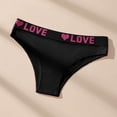 thumbnail image 3 of Lunuaoe Women's "LOVE" Waistband Cotton Briefs, Sporty Triangle Panties, Breathable Mid-Low Waist Underwear, 3 of 7
