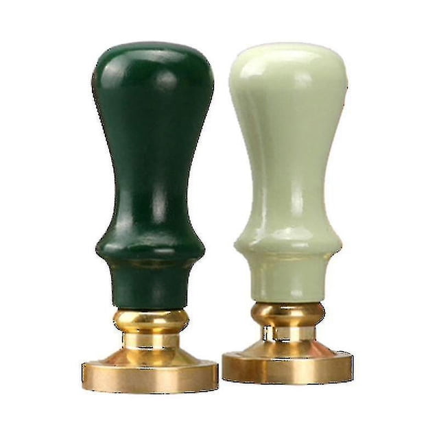 2 piezas de mango de estampador de madera maciza LIUXGMXG Color aleatorio