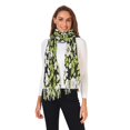 thumbnail image 2 of FORMRS Womens Scarf Winter Soft Long Big Warm Shawls Wrap Tassel Scarves, Green Flower Pattern, 2 of 9
