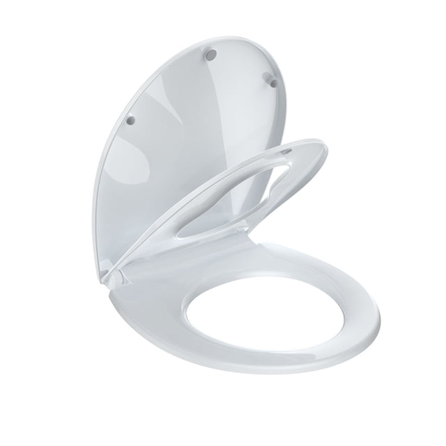 Soft Close Toilet Seat - Universal Fit for Elongated & Round Toilets with Quick-Attach Hardware