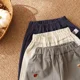 thumbnail image 4 of Boys' and Girls' Casual Pants 1-5Y Spring 2025 New Baby Children's Cotton Trousers Kid's Cartoon Embroidery Outdoor Pants, 4 of 6