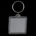 thumbnail image 4 of 10 Piezas Llavero Insertar fotografía Claro Cuadrado Yotijar Llavero acrílico, 4 of 10