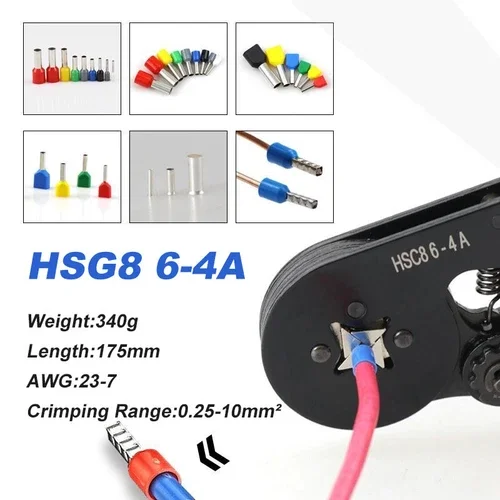 Ferrule Terminal Hand Wire Cord End Crimper Crimp Crimping Tool Plier 0.25-10Mm²