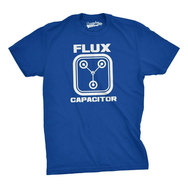Flux Capacitor T Shirt Funny Vintage Retro 80s Movie T shirts for Men  (Blue) - 5XL Graphic Tees 