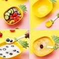 thumbnail image 3 of Plato de cerámica para aperitivos Tazón con forma de piña con cuchara Postre Ensalada Cuencos para pasta Bandeja para servir comida para frutas Queso Postre Merienda (300 ml), 3 of 5