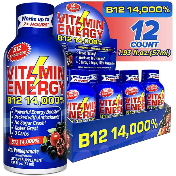(12 Pack) VitaminEnergy™ B12 Shots Energy Lasts up to 7+ Hours
