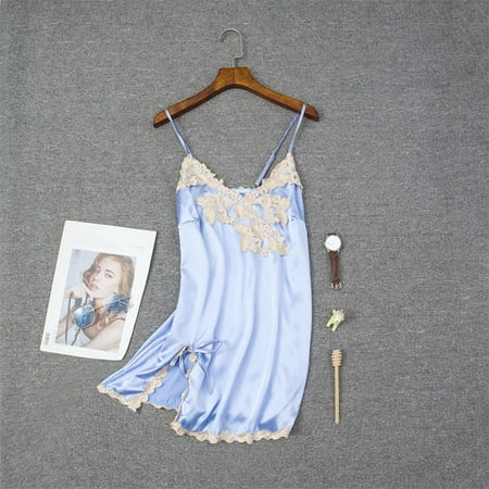 

EQWLJWE Sexy Lingerie for Women Women Lingerie Silk Satin Solid Lace Up Temptation Babydoll Underwear Sleepwear Camisole Nightdress