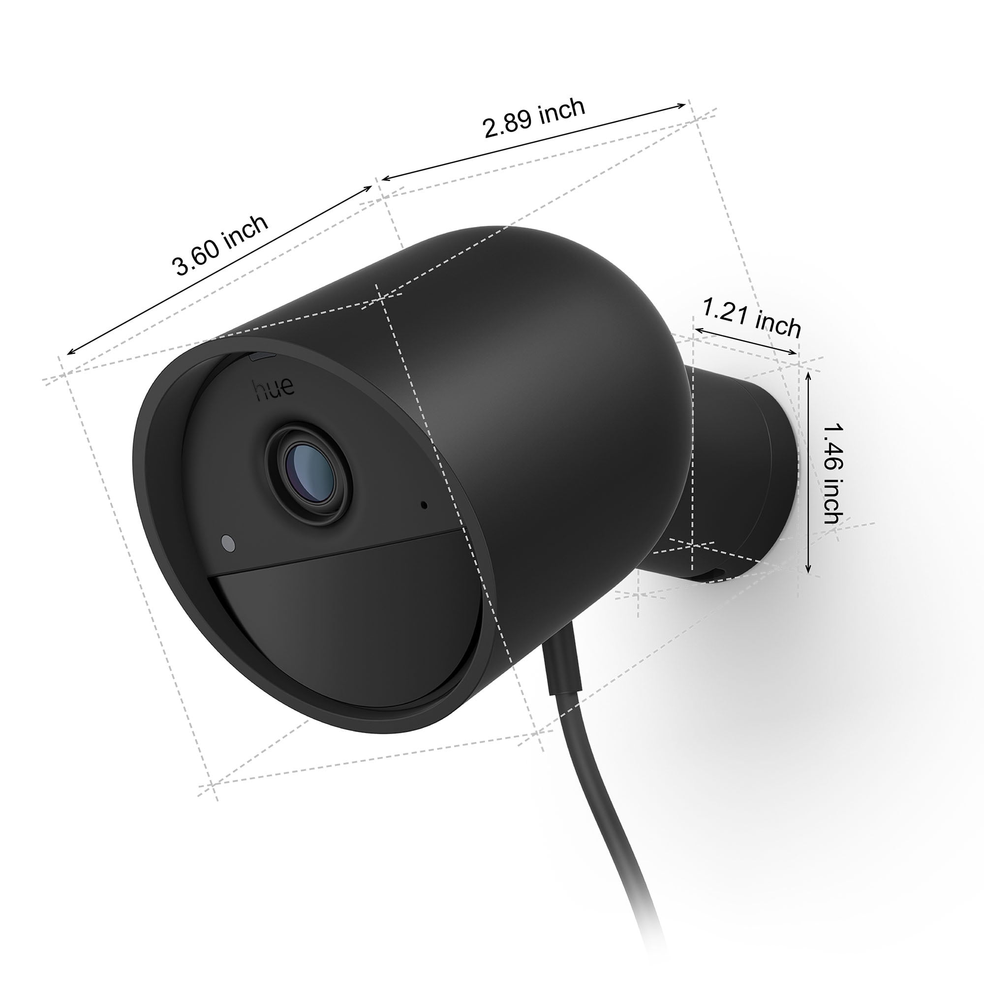 Philips Hue Secure Wired Security Camera, Black
