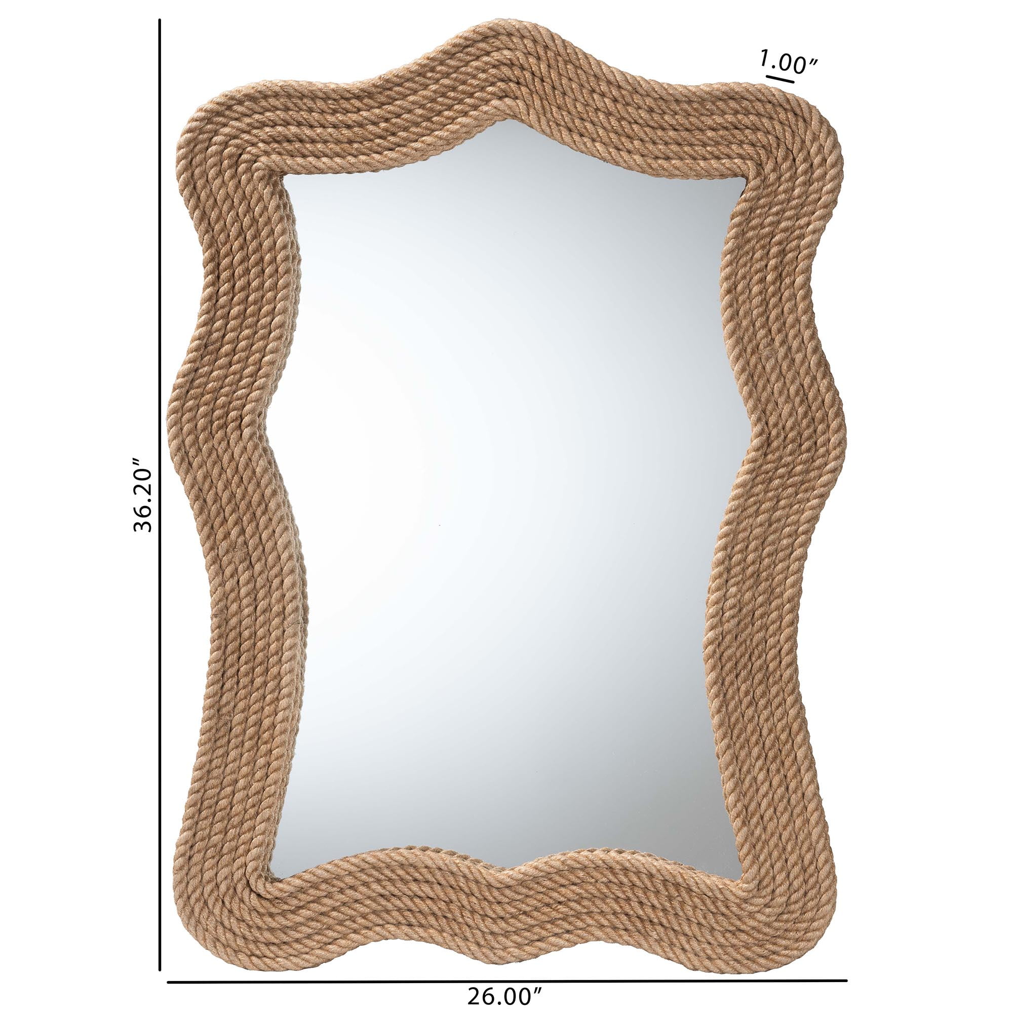 bali & pari Quiana Coastal Mirror, Natural