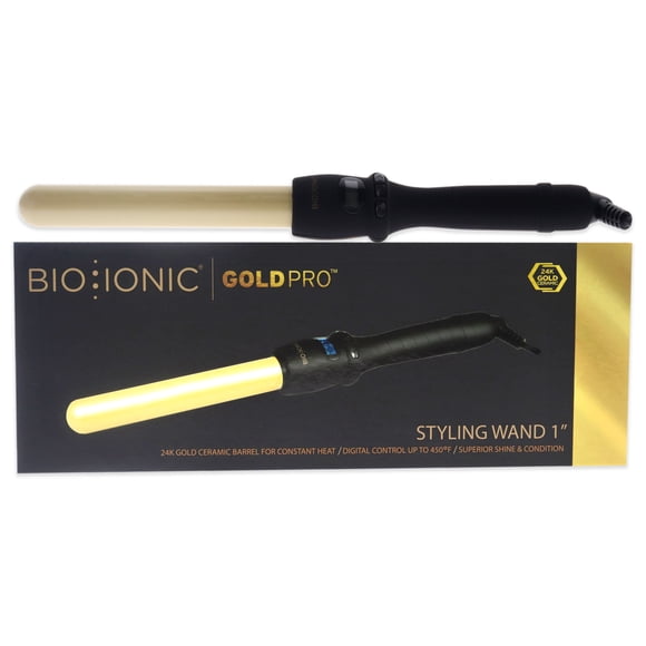 Gold Pro Styling Wand - Z-GPT-CW-1.0 par Bio Ionic pour Femmes - Fer à Friser 1 Pouce