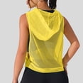 thumbnail image 6 of Uootdi Active Tops for Women Mesh Hoodie Sleeveless Vests Soft Comfy Relaxed Fit Workout Gym Fashion Blouses Gift, 6 of 8