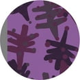thumbnail image 1 of Ahgly Company Machine Washable Indoor Round Transitional Plum Velvet Purple Area Rugs, 7' Round, 1 of 7