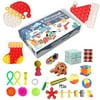 OZS Christmas Advent Calendar Toys Blind Box 24 Days Push Bubble Sensory Toys Set Stress Relief Toys Gift for Kids Adults