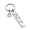 Letter H Silver, variant on I Love You More The End I Win Keychain with 26 Letters for Boyfriend Girlfriend Couple Bithday Valentines Day Gifts