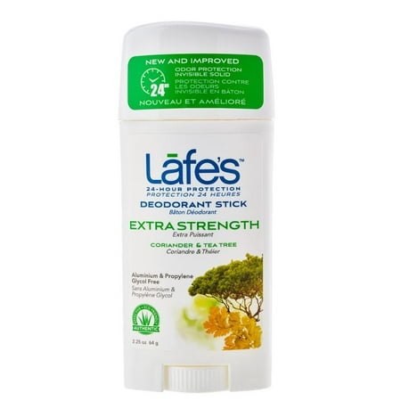 Lafe's Twist Natural Aluminum-Free Stick Deodorant, Extra Strength, 2.25