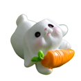 thumbnail image 1 of Figurine de Lapin Wharick Dessin Animé Réaliste Robuste Animal Mignon Lapin Miniature en Résine pour Maison de Poupée, 1 of 5