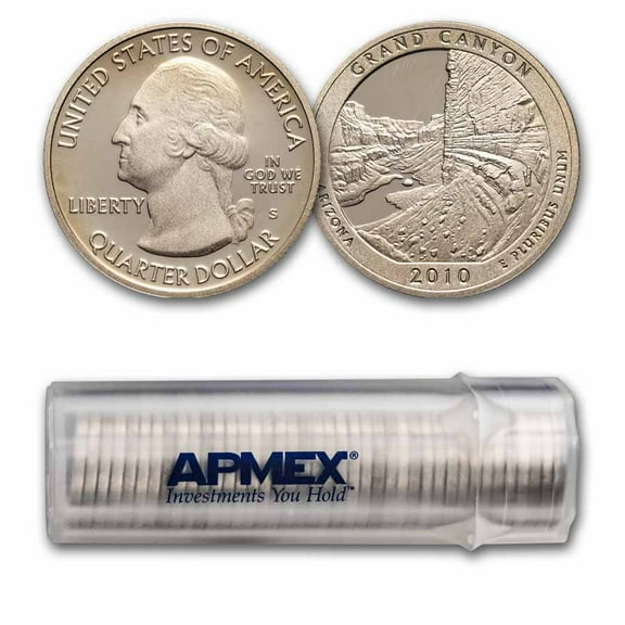 2010-S ATB Quarter Grand Canyon Park Gem Proof 40-Coin Roll
