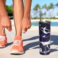 thumbnail image 4 of 20 Oz Dragonfly Print Skinny Insulated Stainless Steel Tumblers With Straw & Lid Metal Double Wall Vacuum Travel Coffee Mug Dragonfly Gifts For Women, 4 of 6