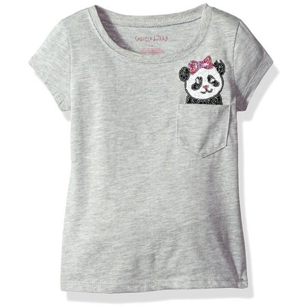 

Colette Lilly Girls 2T-4T Panda Sequin Pocket Top (Grey 2T)