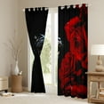 thumbnail image 3 of Homewish Jungle Wildlife Leopard Blackout Curtains Set of 2 (52x84 Each),Romantic Rose Flower Window Curtains,Black Cheetah Curtains and Drapes For Boys Teens,Ultra Soft Home Decor, 3 of 6