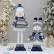 thumbnail image 3 of Large Size Blue Snowman Dolls Christmas Decocration for Home 2024 Retractable Toys Happy New Year Gift Xmas Festival Ornament, 3 of 5