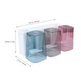 thumbnail image 6 of White Toothbrush Holder Set Made of Plastic for Home Use Includes 3 Cups Storage Rack, 6 of 10