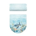 thumbnail image 5 of COEQINE Toilet Lid Cover and Toilet Tank Cover Machine Washable Easy Installation Easy to Clean with a 2-Piece Toilet Cover Set, Sea Turtle Coral Blue, 5 of 7