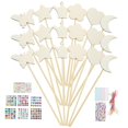 thumbnail image 1 of 1 Set Diy Wand Set Make Your Own Princess Wand Kit Fairy Wood Stick DIY Wood Wand, 1 of 2