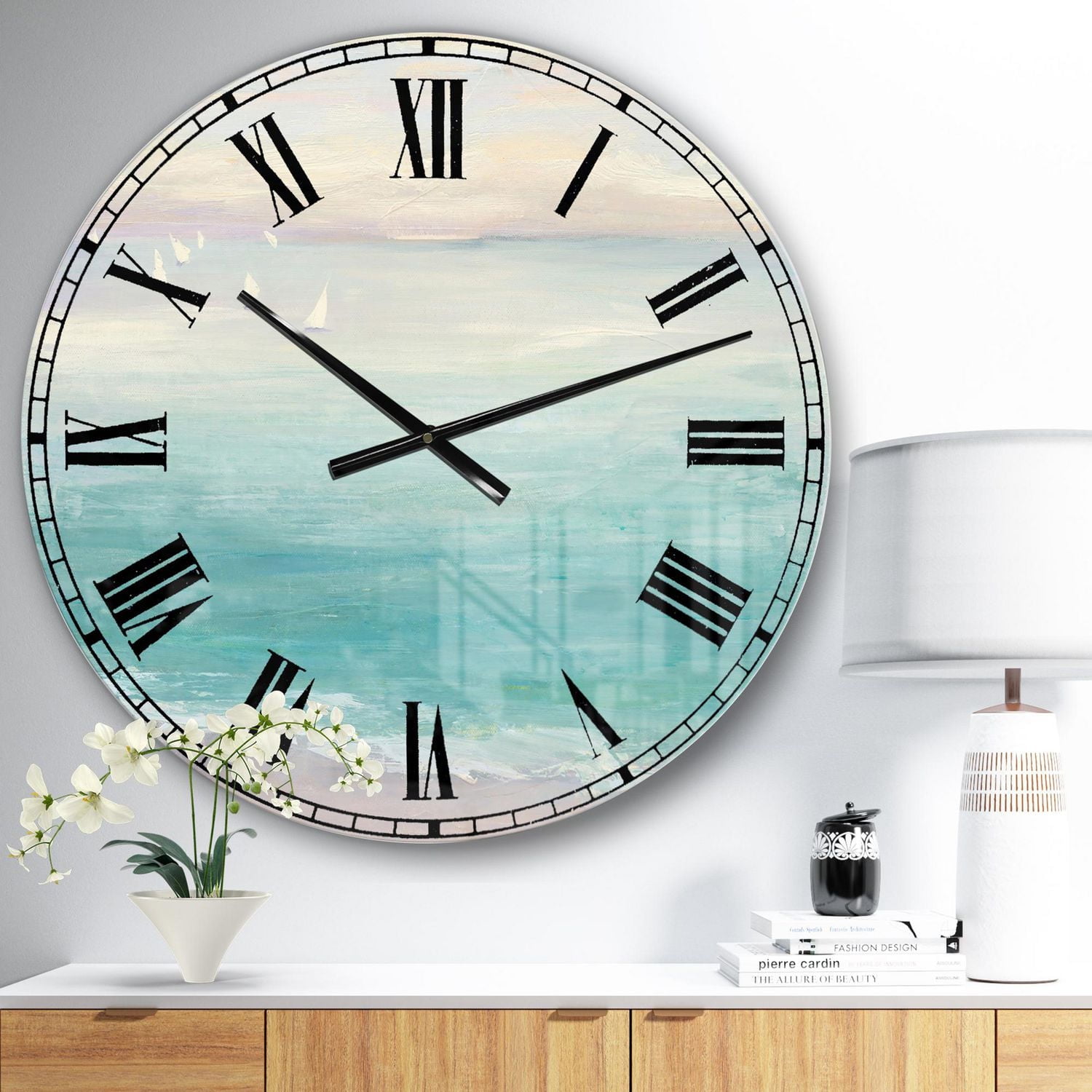 Designart 'From the Shore' Traditional wall clock