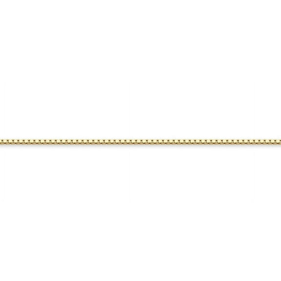 14K Solid Gold 1.3mm Box Chain Necklace, 20 Inches
