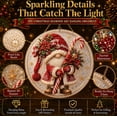 thumbnail image 4 of Christmas Gnome Diamond Art Ornament Kit,Holiday DIY Craft Kit Christmas Gnome Diamond Art Ornament with Luxury Flocked Canvas, Pearl Beaded Edge Decor, 4 of 9