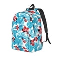 thumbnail image 1 of Disketp Hawaiian Style print Canvas Backpack Lightweight Travel Daypack Student Rucksack Laptop Backpack-, 1 of 5