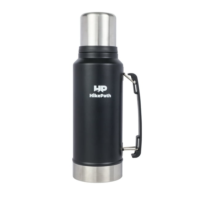 Termo para Agua o Cafe Fria o Caliente de Acero Inoxidable Tipo Stanley de 1 L Color Negro